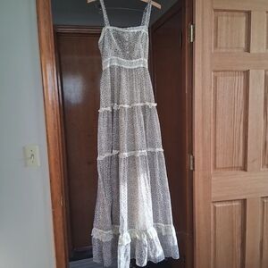 Floral Maxi Dress with Lace Trim